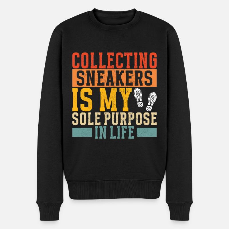 Sneakerhead Collectionneur de baskets - Pull Premium bio Homme - noir