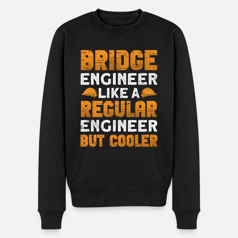 Bridge Construction and Bridge Engineer - Men's Premium Organic Jumper - black