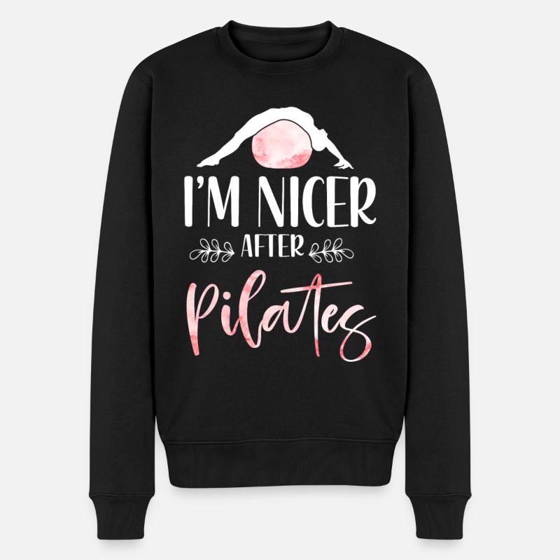 Pilates Instructor Teacher I'm - Männer Premium Bio Pullover - Schwarz