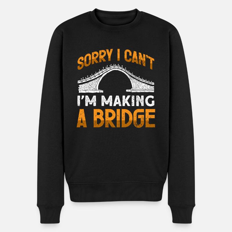 Bridge Construction and Bridge Engineer - Men's Premium Organic Jumper - black