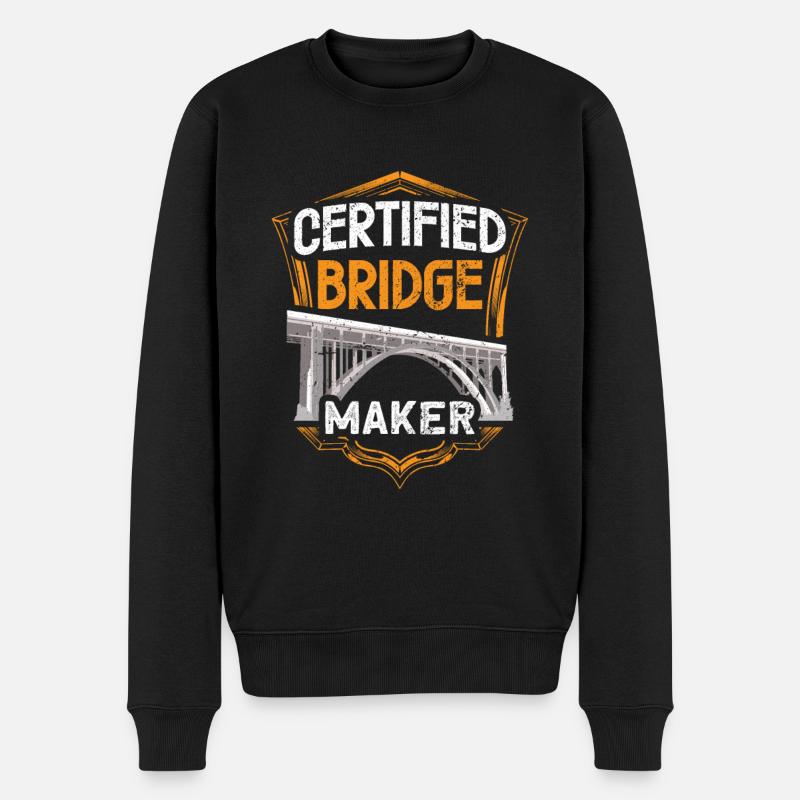 Bridge Construction and Bridge Engineer - Men's Premium Organic Jumper - black