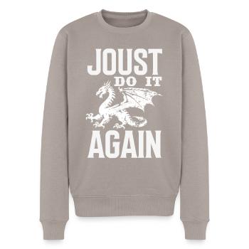 Festival de l’épée médiévale - Pull Premium bio Homme - taupe - Devant - Nico (187cm)