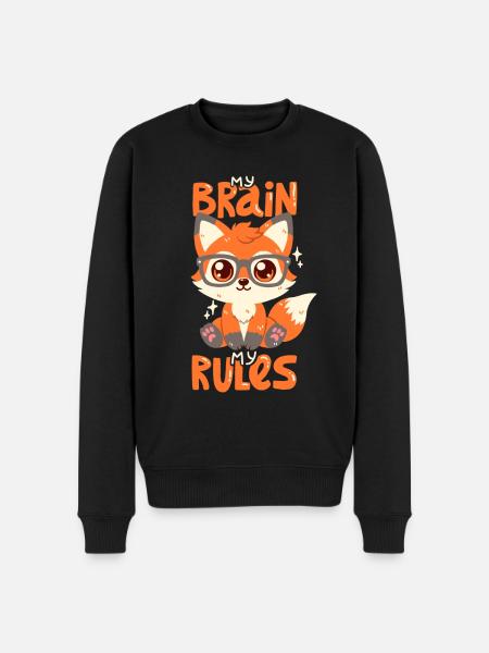My brain, my rules - Men's Premium Organic Jumper - black
