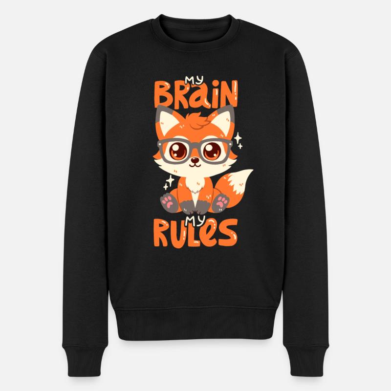 Mon cerveau, mes règles - Pull Premium bio Homme - noir