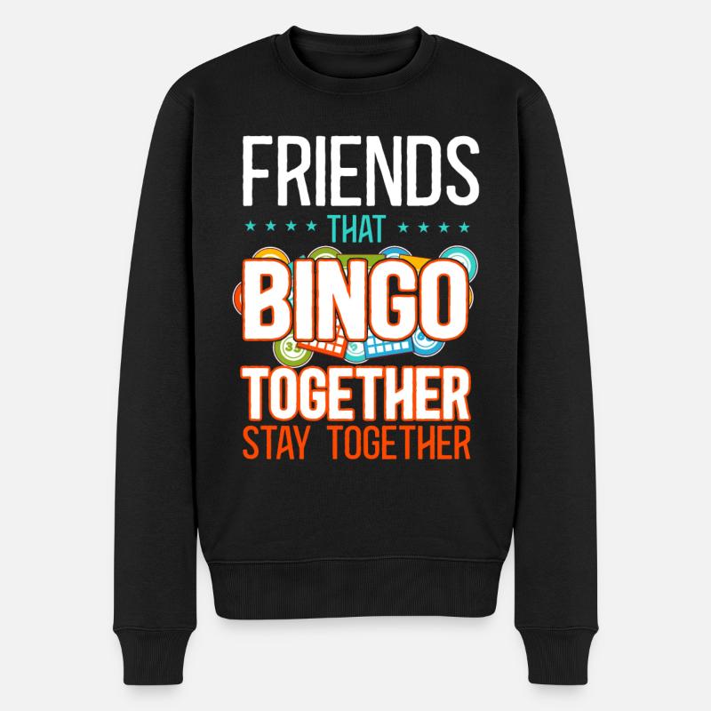 Bingo Joueur Amis Copains - Pull Premium bio Homme - noir