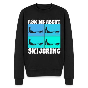 Sledding Sled dogs - Men's Premium Organic Jumper - black - Front - Nico (187cm)