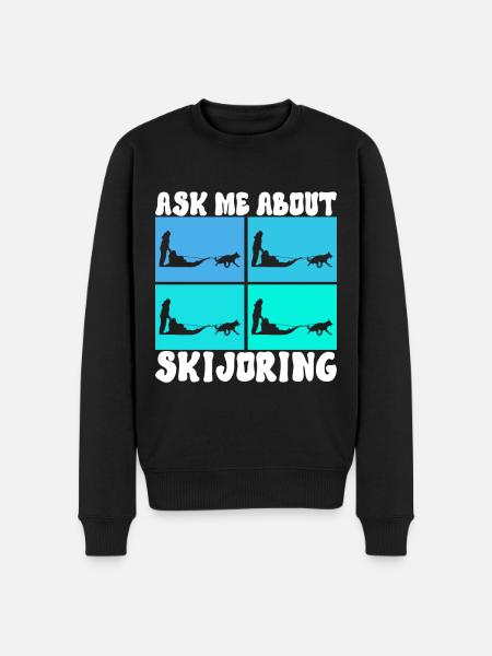 Sledding Sled dogs - Men's Premium Organic Jumper - black