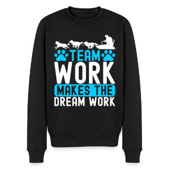 Sledding Sled Dogs - Men's Premium Organic Jumper - black - Front - Nico (187cm)