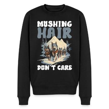 Sledding Sled Dogs - Men's Premium Organic Jumper - black - Front - Nico (187cm)