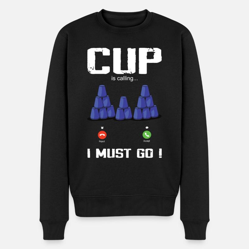 Stacking Cups Speed Stacker - Men's Premium Organic Jumper - black