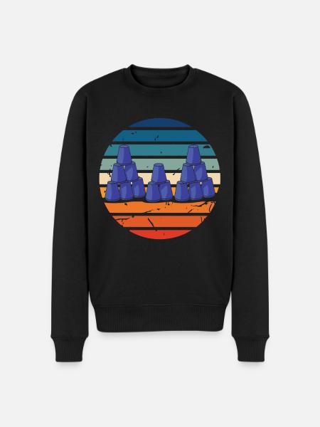 Stacking Cups Speed Stacker - Men's Premium Organic Jumper - black