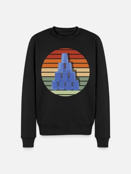 Stacking Cups Speed Stacker - Men's Premium Organic Jumper - black