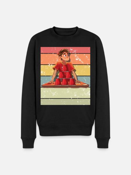 Stacking Cups Speed Stacker - Men's Premium Organic Jumper - black