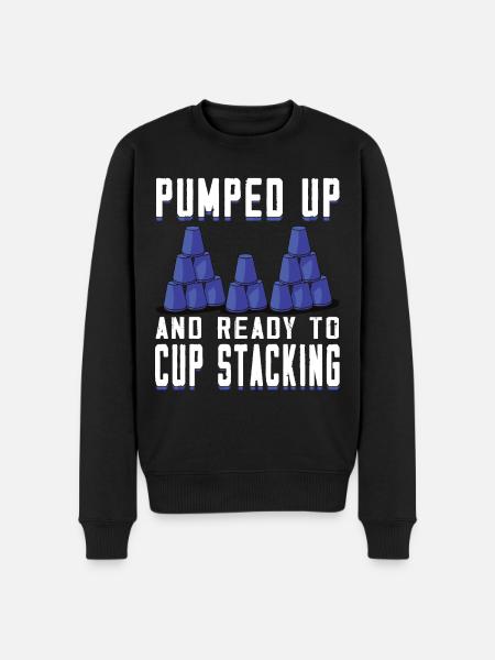 Stacking Cups Speed Stacker - Men's Premium Organic Jumper - black