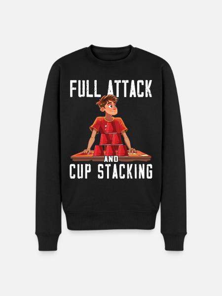 Stacking Cups Speed Stacker - Men's Premium Organic Jumper - black