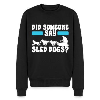 Sledding Sled dogs - Men's Premium Organic Jumper - black - Front - Nico (187cm)