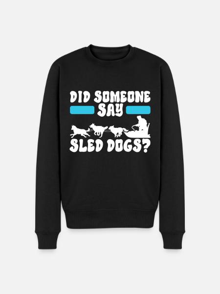 Sledding Sled dogs - Men's Premium Organic Jumper - black