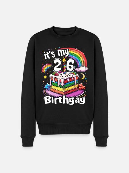 It's my birthgay birth-gay lgbt gay - Men's Premium Organic Jumper - black