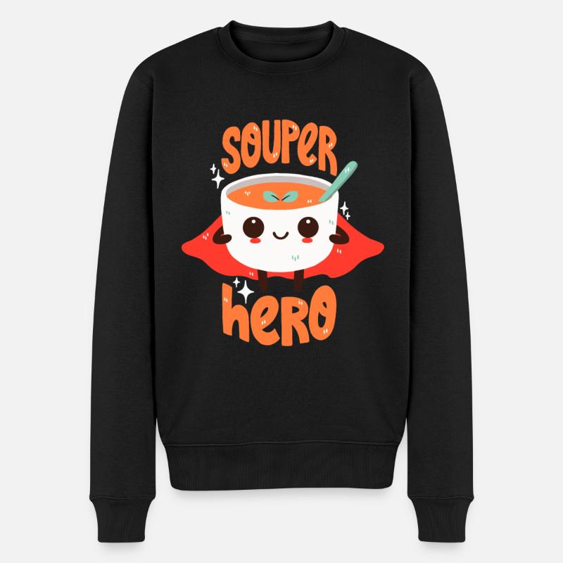 Soupe de super-héros - Pull Premium bio Homme - noir