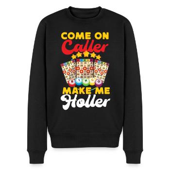 Joueur de bingo Come On Aller Faire l’appelant - Pull Premium bio Homme - noir - Devant - Nico (187cm)