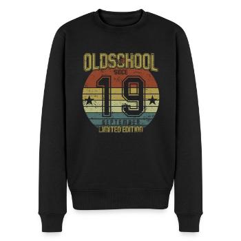 September 2019 - Birthday in September Oldschool - Men's Premium Organic Jumper - black - Front - Nico (187cm)