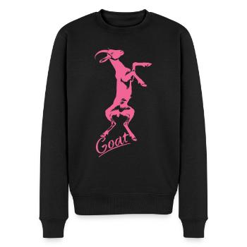 Goat yoga meditation, yoga class, yoga - Men's Premium Organic Jumper - black - Front - Nico (187cm)
