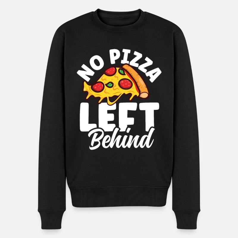 No Pizza Left Behind - Männer Premium Bio Pullover - Schwarz