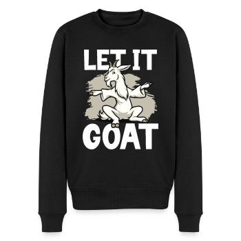 Goat yoga meditation, yoga class, yoga - Men's Premium Organic Jumper - black - Front - Nico (187cm)