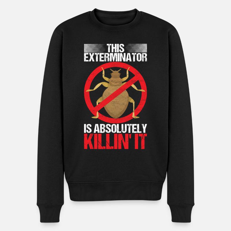 Pest Control Exterminator - Men's Premium Organic Jumper - black