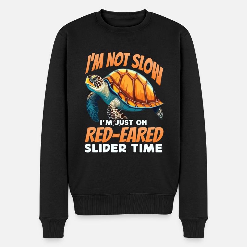 Red-eared turtle lovers - Men's Premium Organic Jumper - black