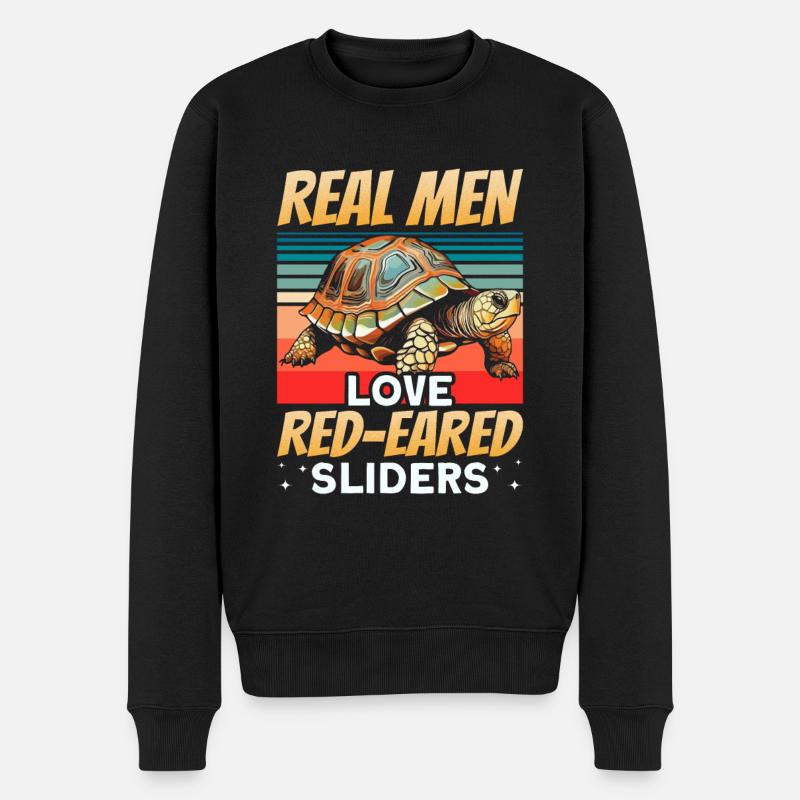 Red-eared turtle lovers - Men's Premium Organic Jumper - black