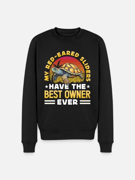 Red-eared turtle lovers - Men's Premium Organic Jumper - black
