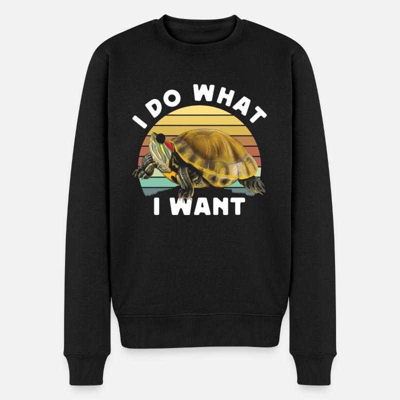 Red-eared turtle lovers - Men's Premium Organic Jumper - black