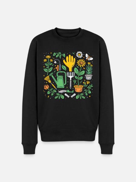 Permakultur Lebensmittel Compost - Männer Premium Bio Pullover - Schwarz