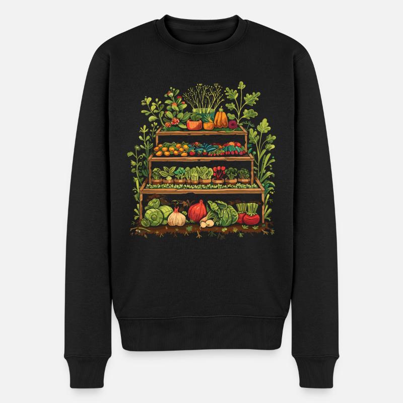 Compost alimentaire en permaculture - Pull Premium bio Homme - noir