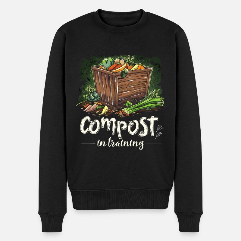 Permaculture Compost alimentaire - Pull Premium bio Homme - noir