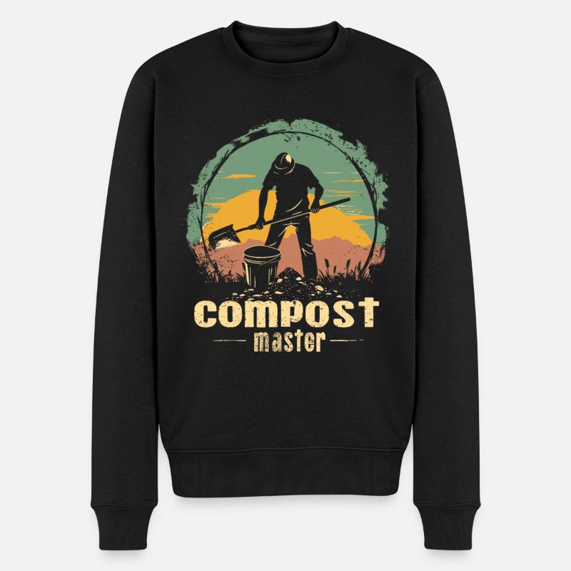 Permaculture Food Compost - Men's Premium Organic Jumper - black