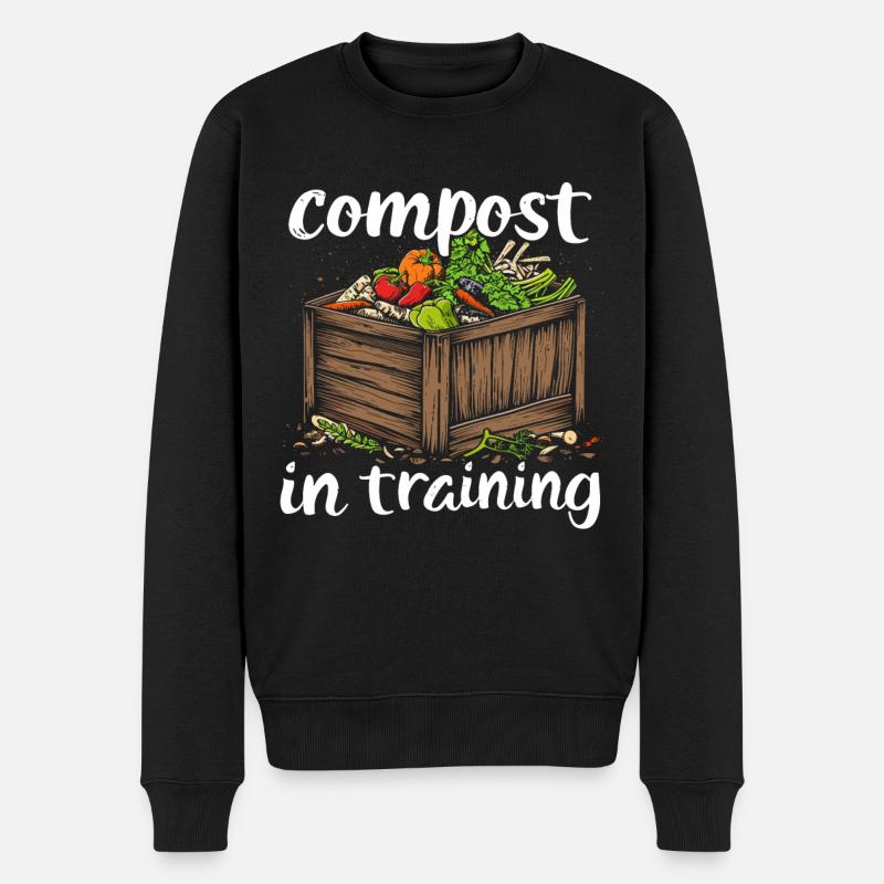 Compost alimentaire en permaculture - Pull Premium bio Homme - noir