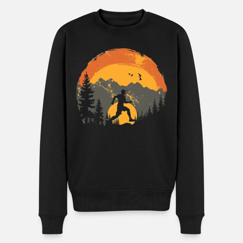 Laufdesign Für Läufer Beim Marathon - Männer Premium Bio Pullover - Schwarz