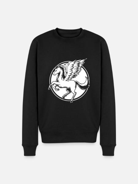 Pegasus - Men's Premium Organic Jumper - black