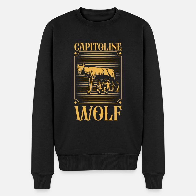 Loup du Capitole - Pull Premium bio Homme - noir