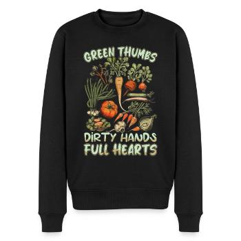 Garden Organic Cultivation Permaculture - Men's Premium Organic Jumper - black - Front - Nico (187cm)