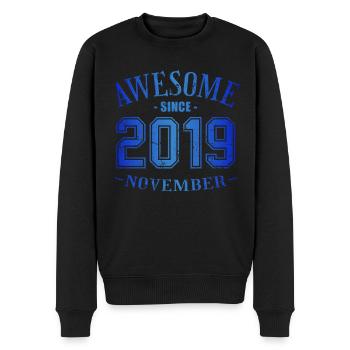 November 2019 - Birthday in November Awesome - Men's Premium Organic Jumper - black - Front - Nico (187cm)