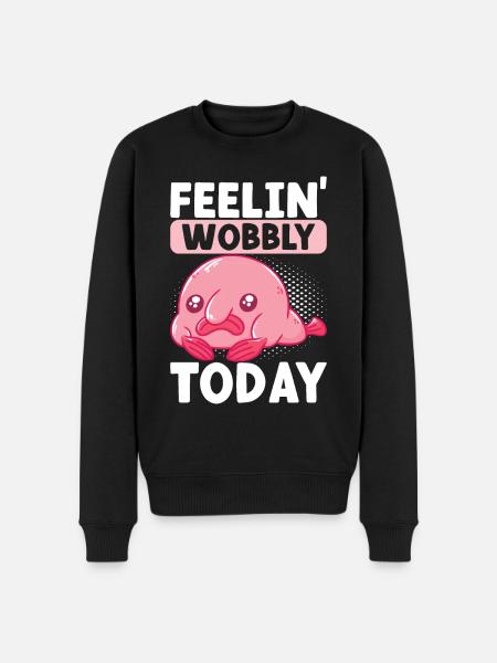 Süßer Blobfisch Hässlicher Fisch - Männer Premium Bio Pullover - Schwarz