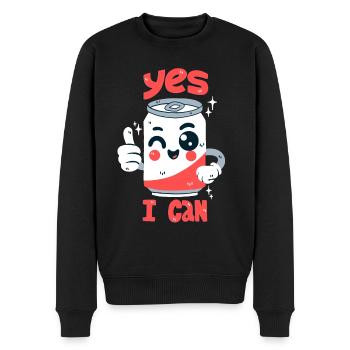 Can pun - Men's Premium Organic Jumper - black - Front - Nico (187cm)