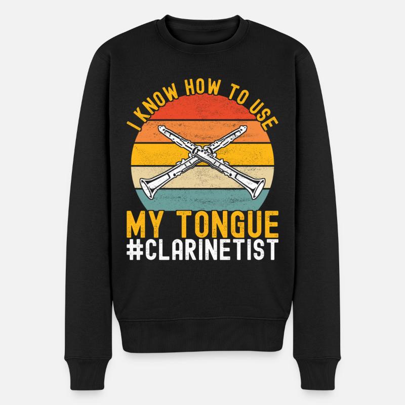 Clarinette Instrument à vent Clarinette - Pull Premium bio Homme - noir