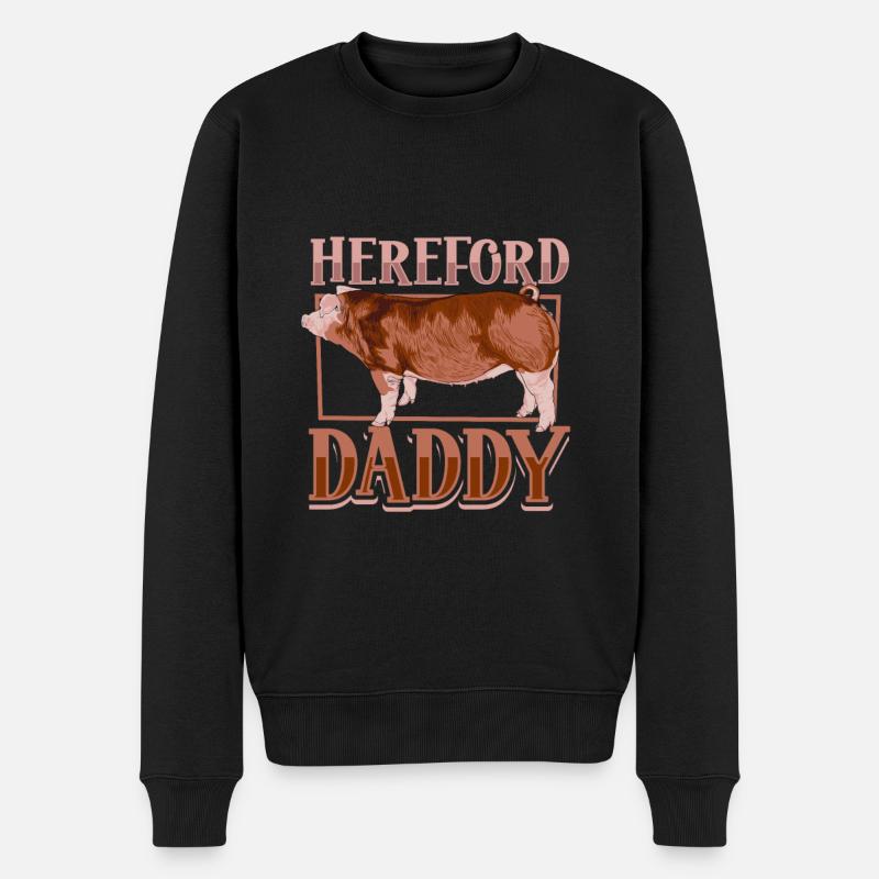 Papa cochon Hereford - Pull Premium bio Homme - noir