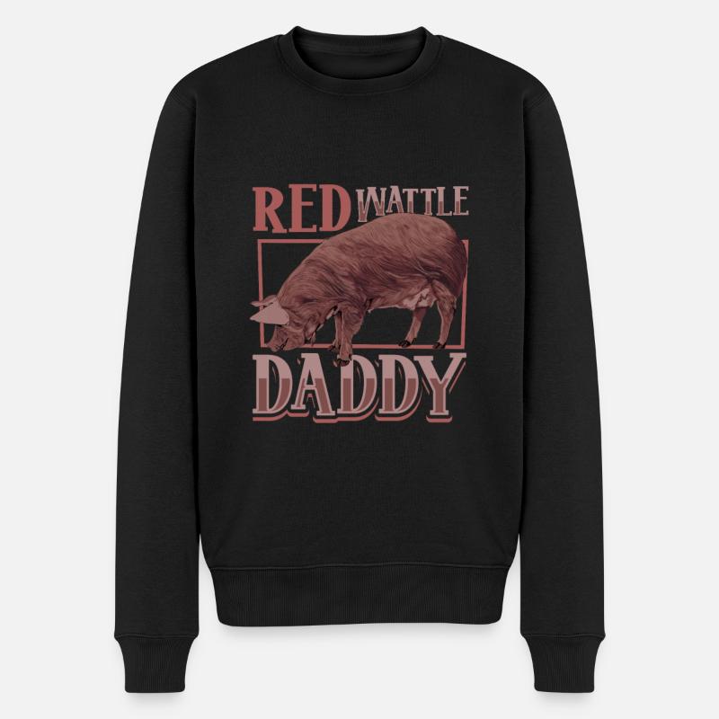 Papa cochon caroncule rouge - Pull Premium bio Homme - noir