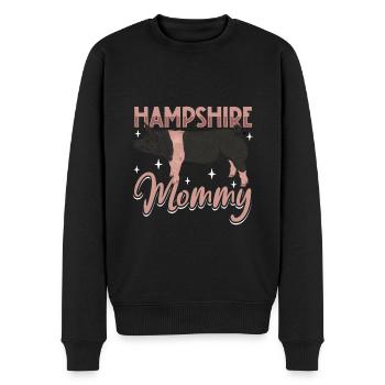 Hampshire Schwein Mama - Männer Premium Bio Pullover - Schwarz - Vorne - Nico (187cm)