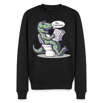 L’humour des dinosaures de la paléontologie - Pull Premium bio Homme - noir - Devant - Nico (187cm)